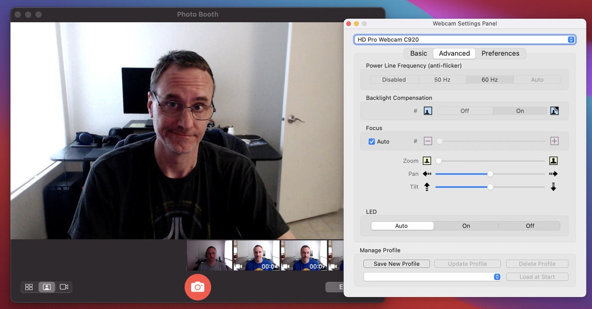 change webcam brightness for skype on mac